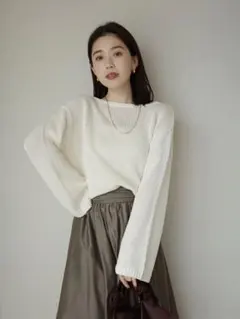 ペーパーヤーンニットプルオーバー アニュアンス