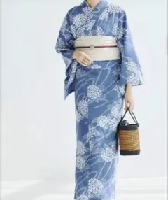 ☆つやび×雅姫☆大人の浴衣.綿麻注染.グレー地クレマチス柄☆ - メルカリ