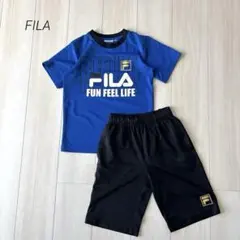 FILA キッズ ロゴTシャツ&ハーフパンツ上下 2点セット 140