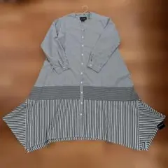 pierre cardin ストライプ 長袖 シャツワンピースのサムネイル