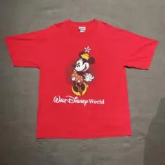 Disney ディズニー ミニー Tシャツ 赤 ディズニーワールド L