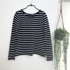 FOREVER21 ボーダー長袖ボートネック　Mのサムネイル