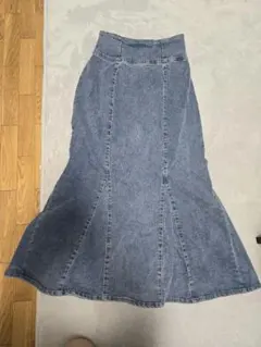 デニムマーメイドスカート ゴムウエスト