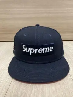 最終値下げsupreme new era ボックスロゴキャップ　ネイビー57.7