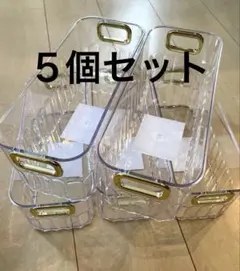 新品】THREEPPY スリーピー クリア 収納ケース 取っ手付き 6個セット