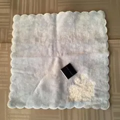 Ralph Lauren 水色 薔薇の花刺繍タオルハンカチ(新品)