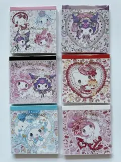 【飴ノ森ふみか×サンリオ スクエアメモ6点セット】 まとめ売り コラボ 紙モノのサムネイル