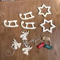 木製クリスマスオーナメントセット