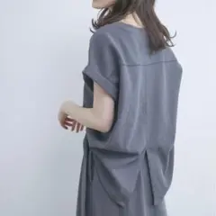 VIS ジャガードクルーネックTシャツ スミクロ