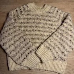 ZARA 8-9歳 ゴールドラメ入りクリーム色セーター