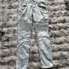 スキニー　バイカー風　デニム