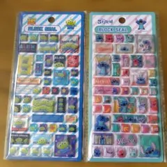 ディズニー　トイストーリー　スティッチ　　ブロックシール　硬いシール