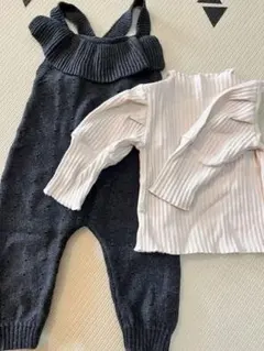 louple ニットオールインワンとトップスセット　73サイズ