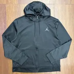 w*y様 AIR JORDAN フルジップパーカー ジャージ素材 古着 黒 XL