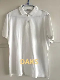 DAKS ホワイトポロシャツ Lサイズのサムネイル