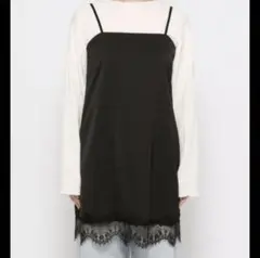 ローリーズファーム　サテンキャミチュニック　黒