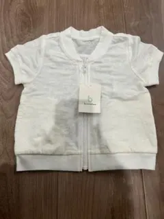 ホワイト ジップアップカーディガン