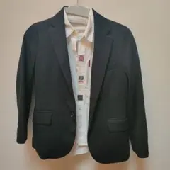 黒のキッズブレザー　120　スーツ　卒業式　　　卒園式　冠婚葬祭