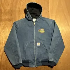 Carhartt 90s ブルー 刺繍 アクティブジャケット アメリカ製 M