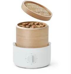 olayks 電気竹蒸し器 二段式 タイマー付き ほぼ新品 - メルカリ