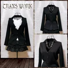 襟付き カーディガン 黒 ニット ラメ糸 平成ギャル y2k ダークコア 韓国