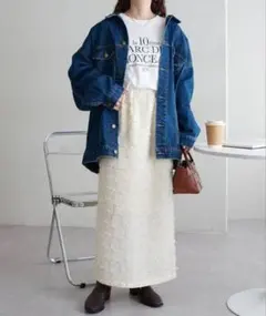 Discoat フリンジナロースカート