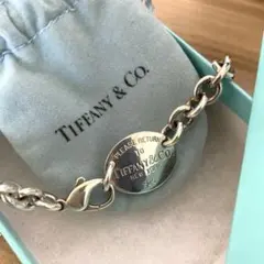 ティファニー/リターントゥティファニー オーバル タグ ネックレス シルバー