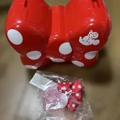 廃盤　ディズニーリゾート　ミニー　ポップコーンバケット　赤リボン　ドット　水玉