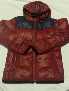 adidas フード付きダウンコート 140 赤　ネイビー