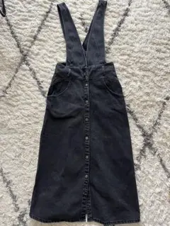 ZARA ジャンパースカート　ブラックデニム　XSサイズ