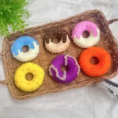 フェルト ドーナツ おままごと 4個セット ハンドメイド 知育玩具