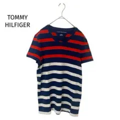 TOMMY HILFIGER 半袖Tシャツ　ボーダー 赤✖️紺　S〜M