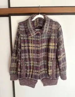 MISSONI マルチカラーチェック　ニットジャケットのサムネイル