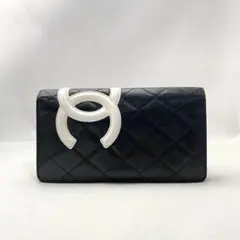 CHANEL シャネル カンボンライン 長財布 マトラッセ　ラム革　0608-⑦ CHANEL シャネル カンボンライン 長財布 マトラッセ ラム革 0608-⑦