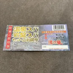 湯の華アイランド　温泉・岩盤スパセット利用券