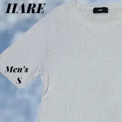 【ハレ】HARE サマーニット ホワイト S クルーネック メンズのサムネイル