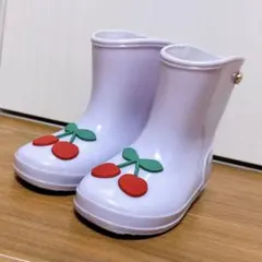プティマイン　レインシューズ　さくらんぼ　14cm