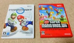 【美品】マリオカートWii & NewスーパーマリオブラザーズWiiセット