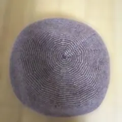 アンゴラニット ベレー帽　ベージュ系