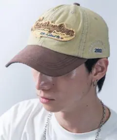 Startingover エンブロイダード パッチ ピグメント デニム キャップ