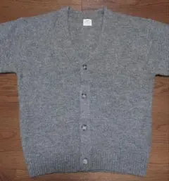 【美品】 coen [洗える]ジャギーニットカーディガン グレー medium