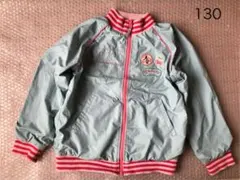 ティンカーベル 130サイズ 水色と花柄のジャケット リバーシブル