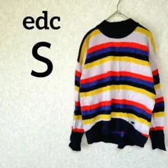 一点物✨edc【Ｓ】 カラフル マルチボーダー ニット/セーター カジュアル