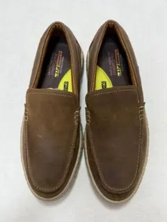 新品 SKECHERS レザースリッポン 27.5cm Air-Cooled