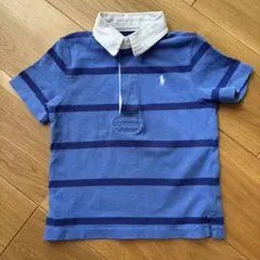 Ralph Lauren ポロシャツ 2T 青と紺のストライプ
