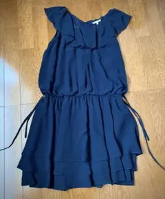 L'EST ROSE フリルワンピース ネイビー MTサイズ