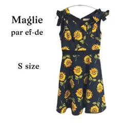 Maglie par ef-de カシュクールフレアワンピース　ひまわり柄のサムネイル