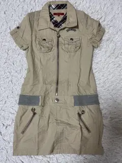 tommy girl 半袖ワンピース S ベージュ