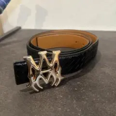 MARK&LONA 編み込み ベルト ロゴ金具 スカル ゴールド ブラック MARK&LONA 編み込み ベルト ロゴ金具 スカル ゴールド ブラック - メルカリ