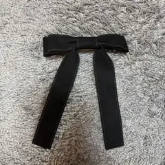 ブラック リボン バレッタ ヘアアクセサリー